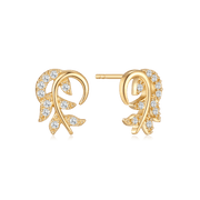 Sølvforgyldt ørestikker F10239209 - Urma.dk