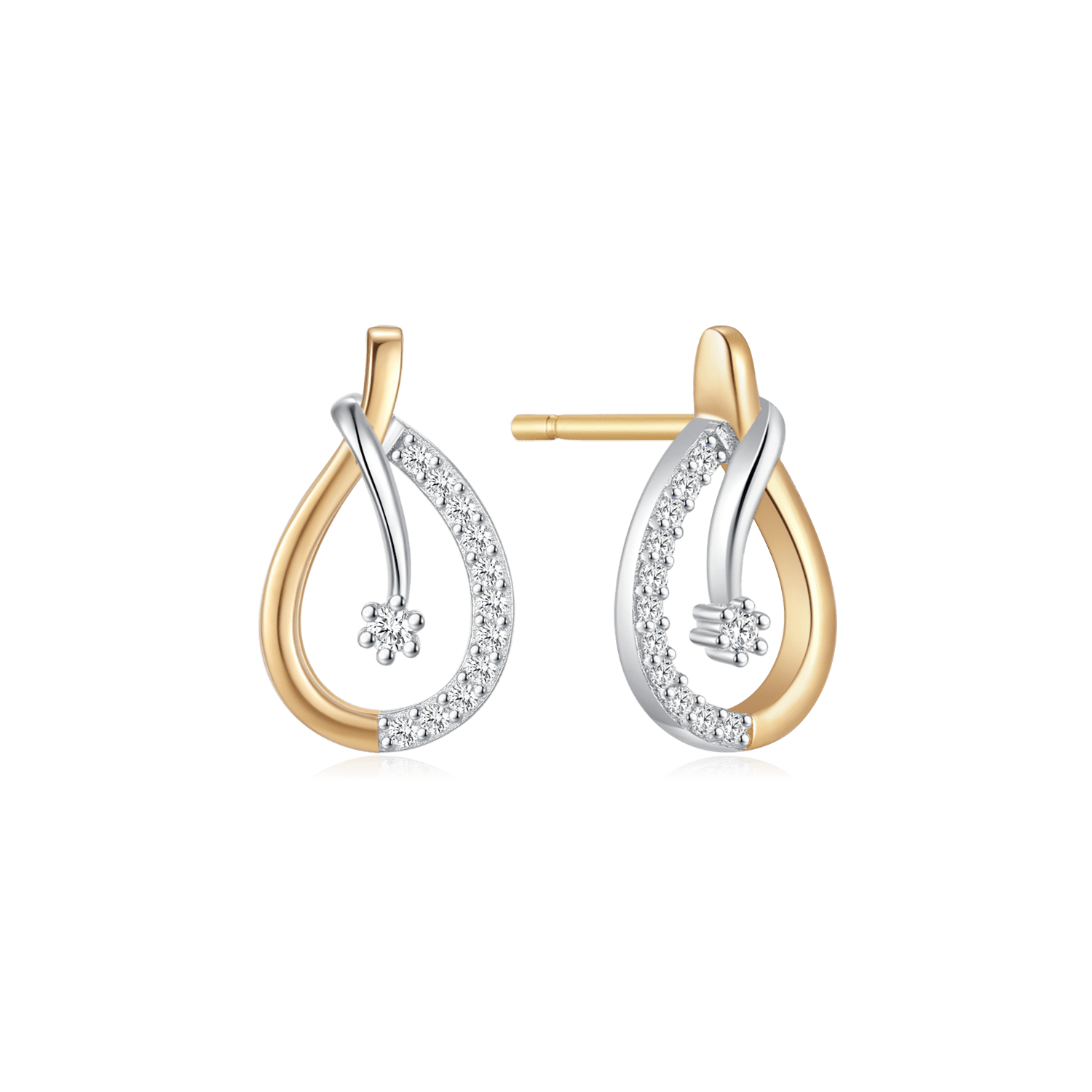 Sølvforgyldt ørestikker F10249301 - Urma.dk