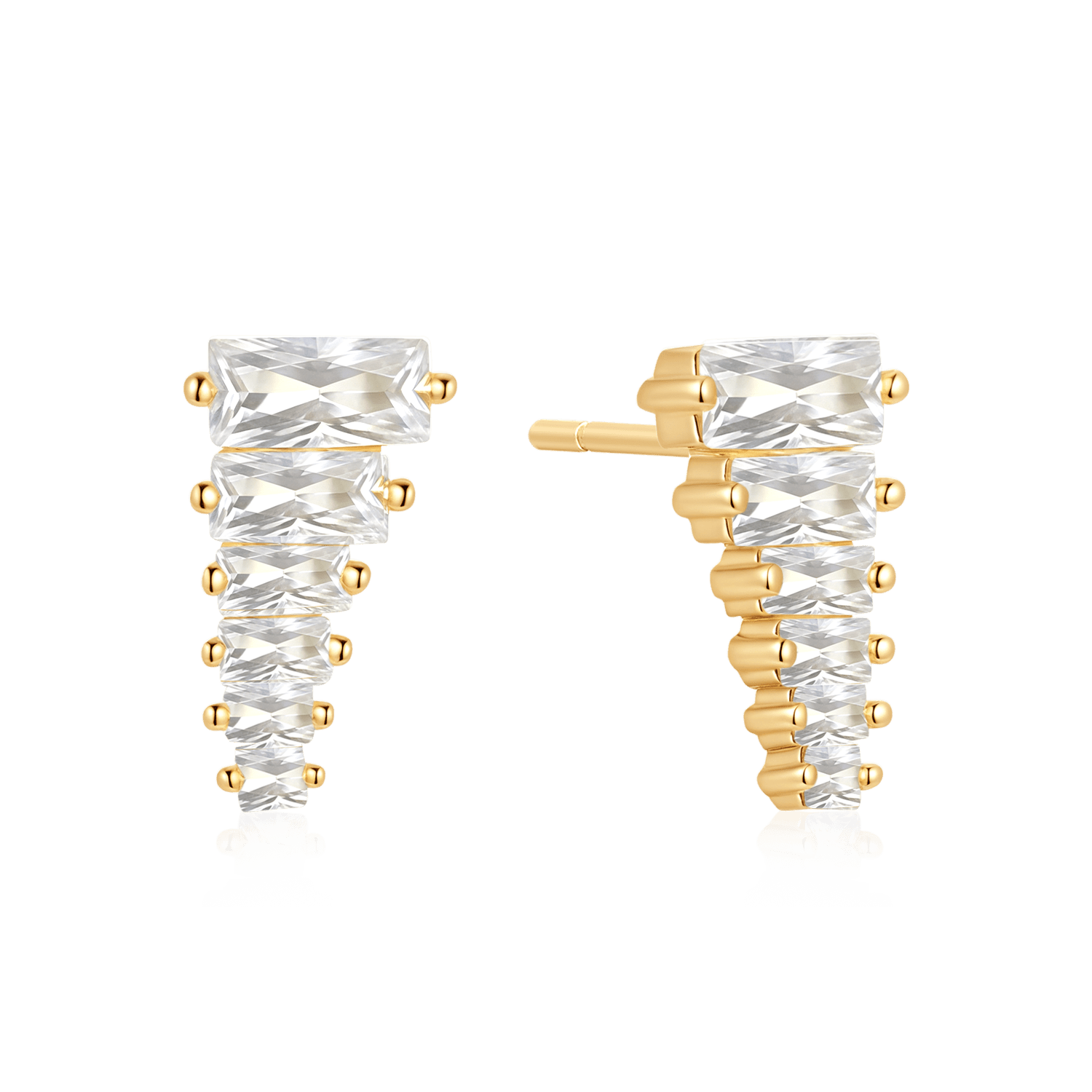 Sølvforgyldt ørestikker F10249308 - Urma.dk