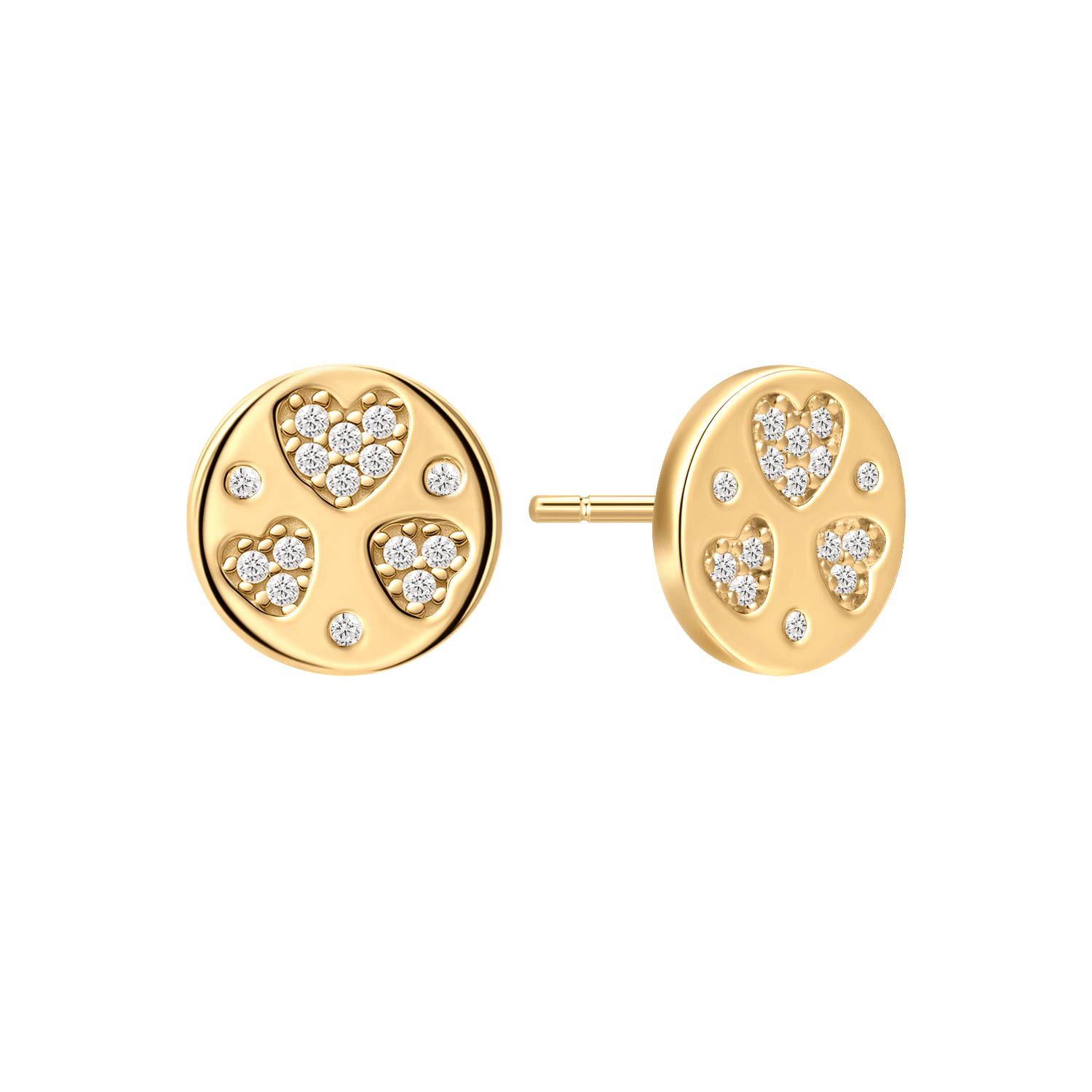 Sølvforgyldt ørestikker F10249310 - Urma.dk