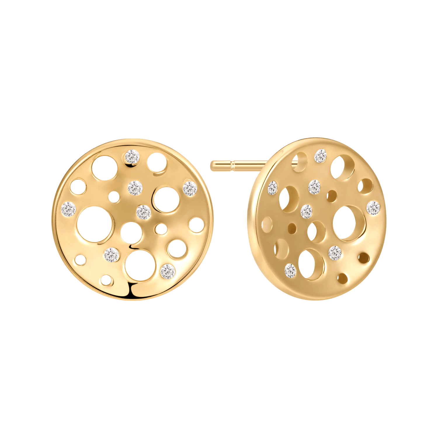 Sølvforgyldt ørestikker F10249313 - Urma.dk