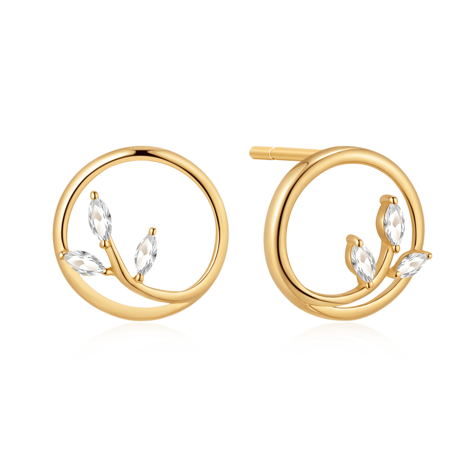 Sølvforgyldt ørestikker F10249316 - Urma.dk