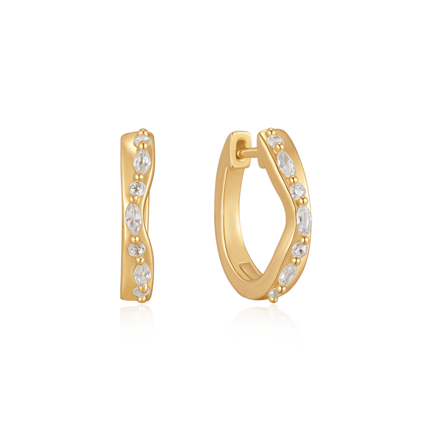 Sølvforgyldt ørestikker F10249317 - Urma.dk