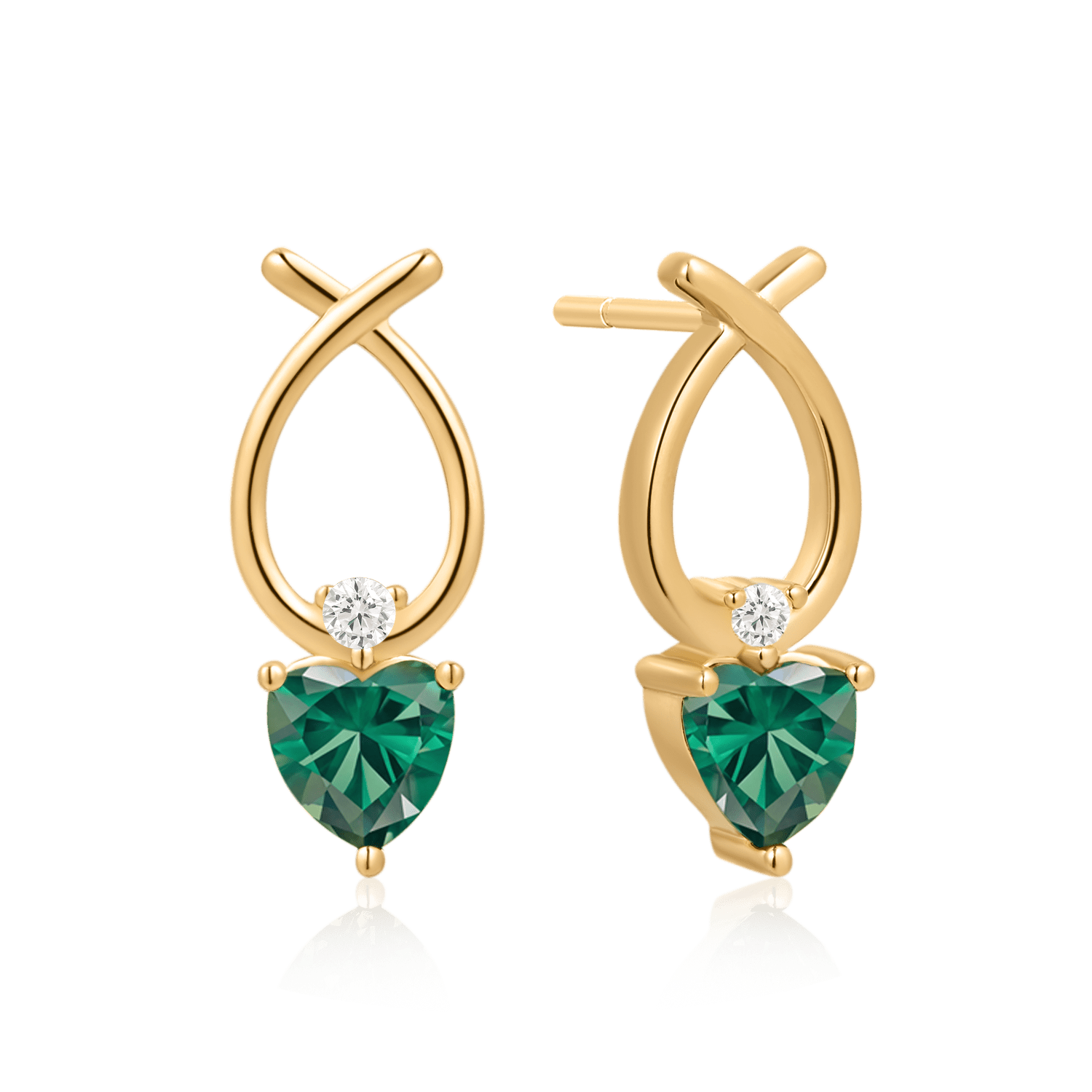 Sølvforgyldt ørestikker F10249318 - Urma.dk