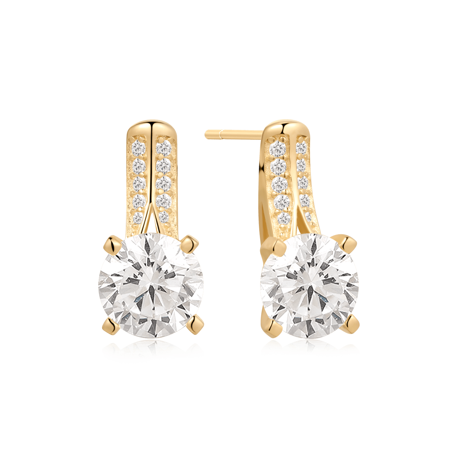 Sølvforgyldt ørestikker F10249319 - Urma.dk