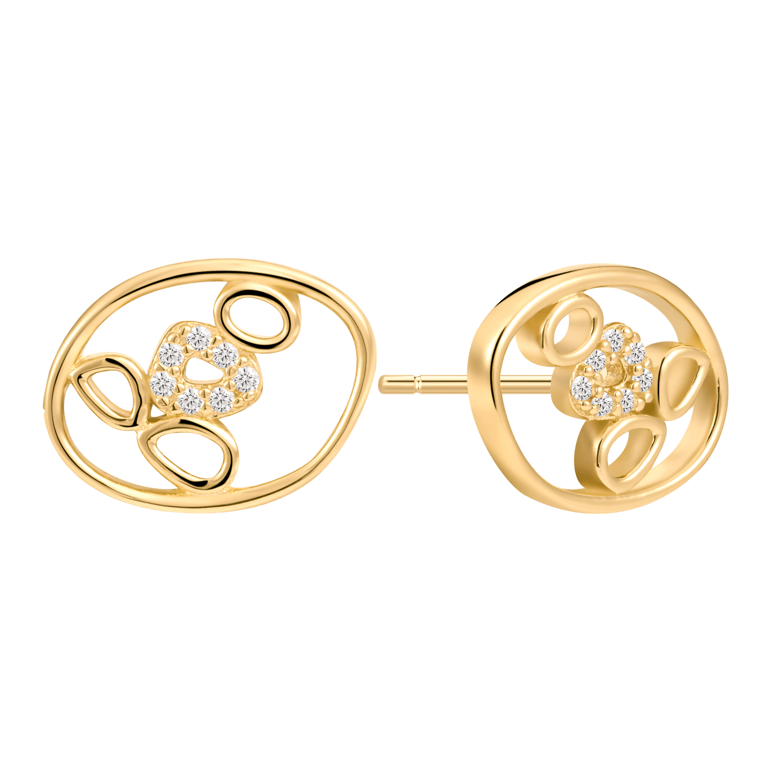 Sølvforgyldt ørestikker F10249324 - Urma.dk