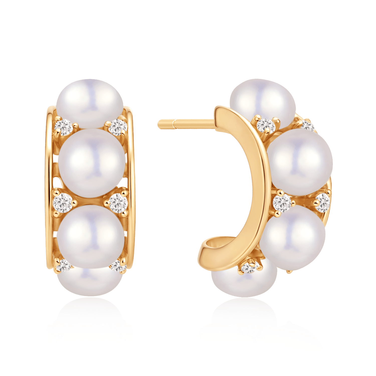 Sølvforgyldt ørestikker F10249774 - Urma.dk