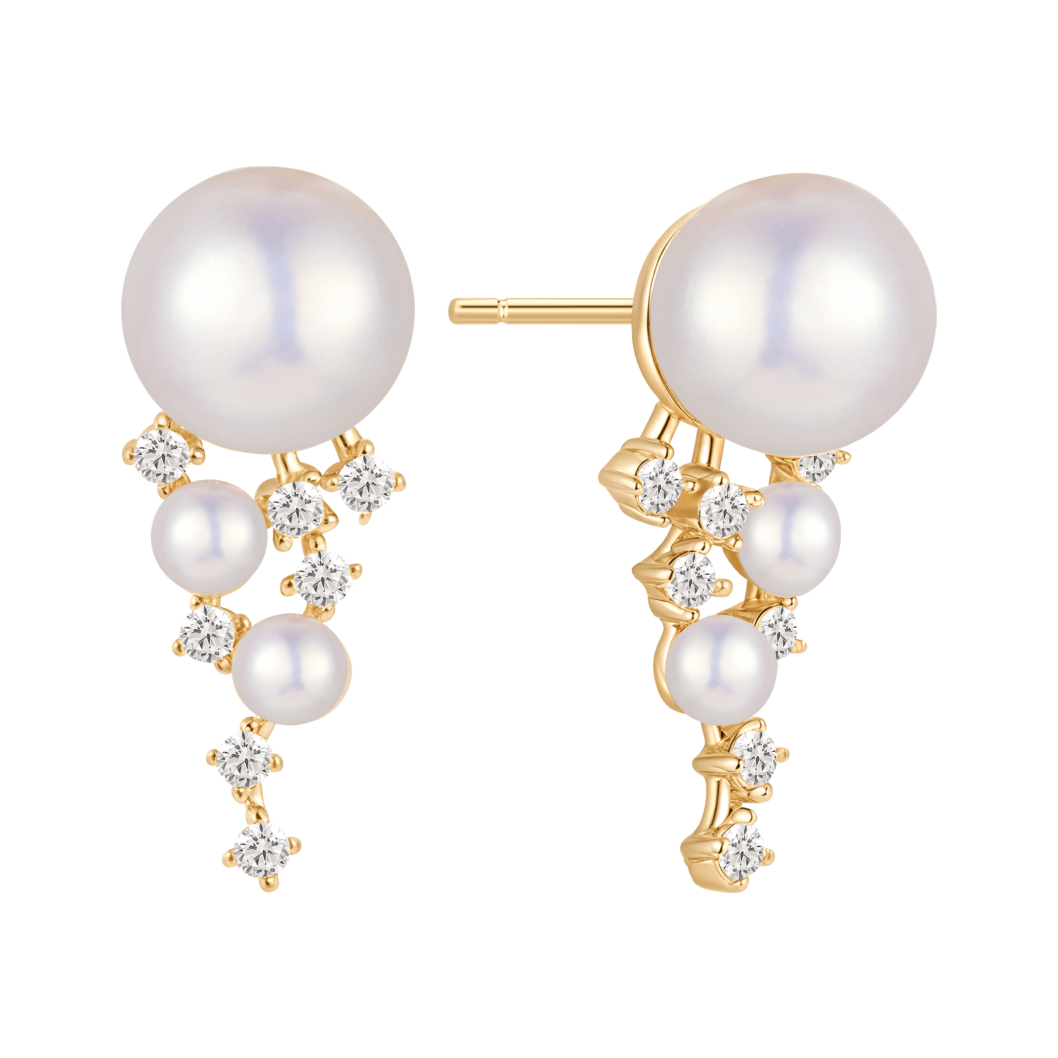 Sølvforgyldt ørestikker F10249775 - Urma.dk