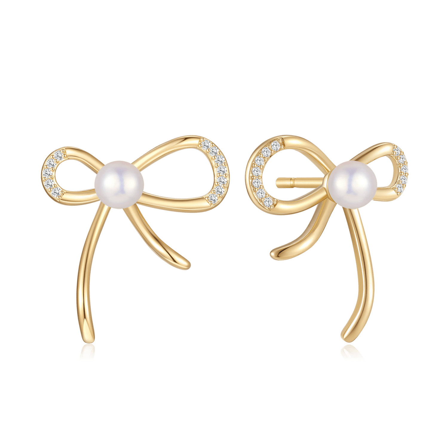 Sølvforgyldt ørestikker F10249829 - Urma.dk