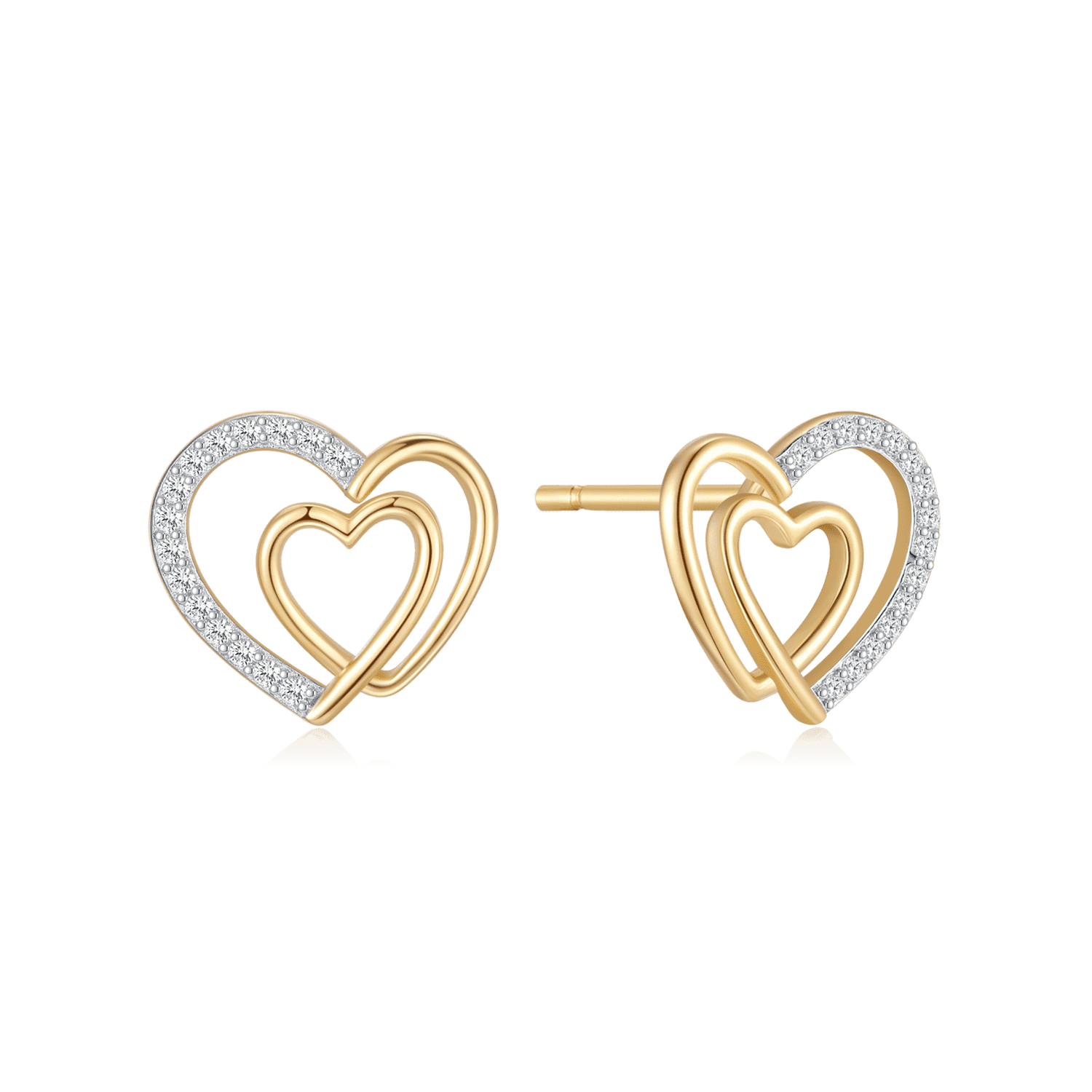 Sølvforgyldt ørestikker F10249842 - Urma.dk