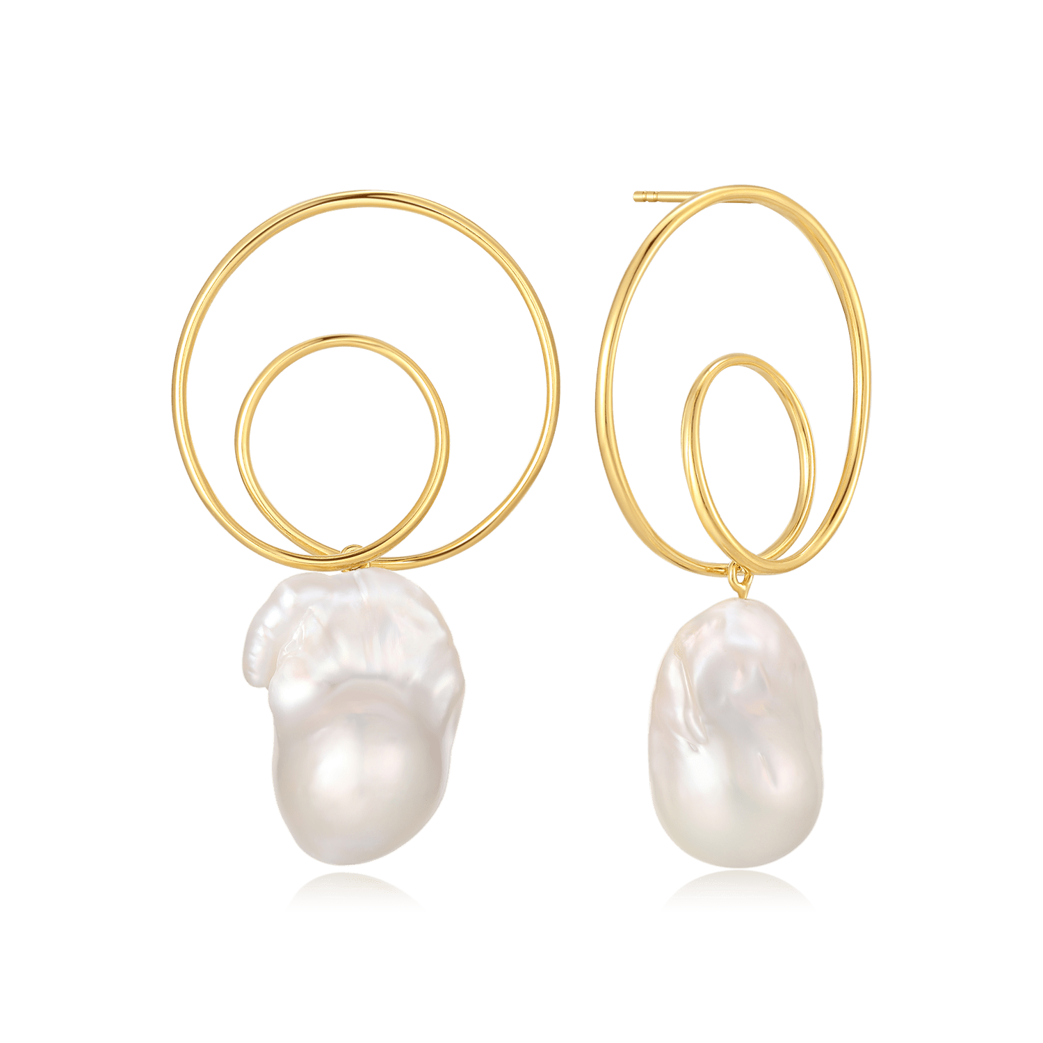 Sølvforgyldt ørestikker F10255971 - Urma.dk