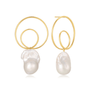 Sølvforgyldt ørestikker F10255971 - Urma.dk