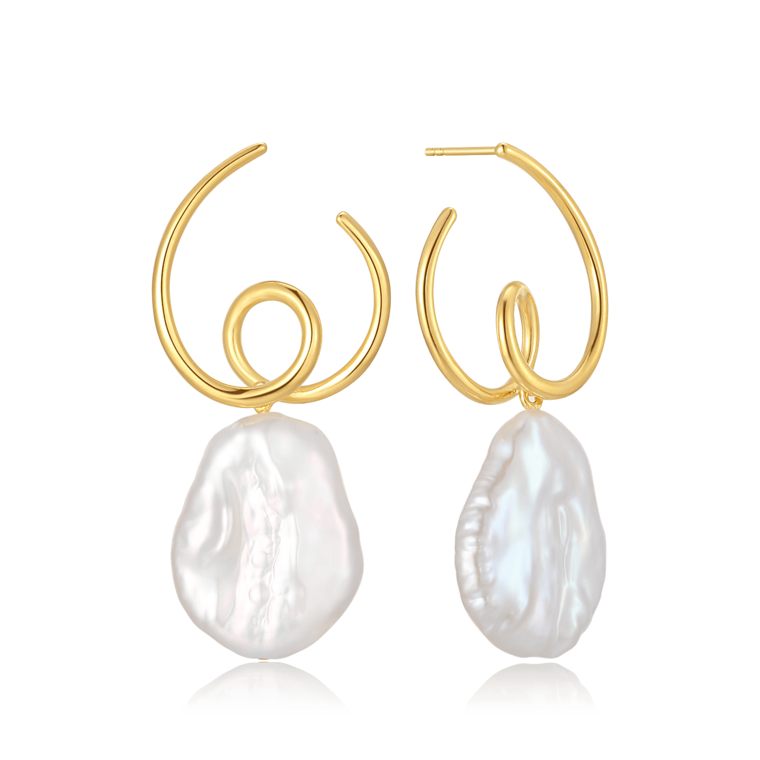 Sølvforgyldt ørestikker F10255973 - Urma.dk