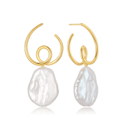 Sølvforgyldt ørestikker F10255973 - Urma.dk