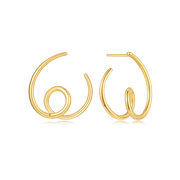 Sølvforgyldt ørestikker F10255976 - Urma.dk