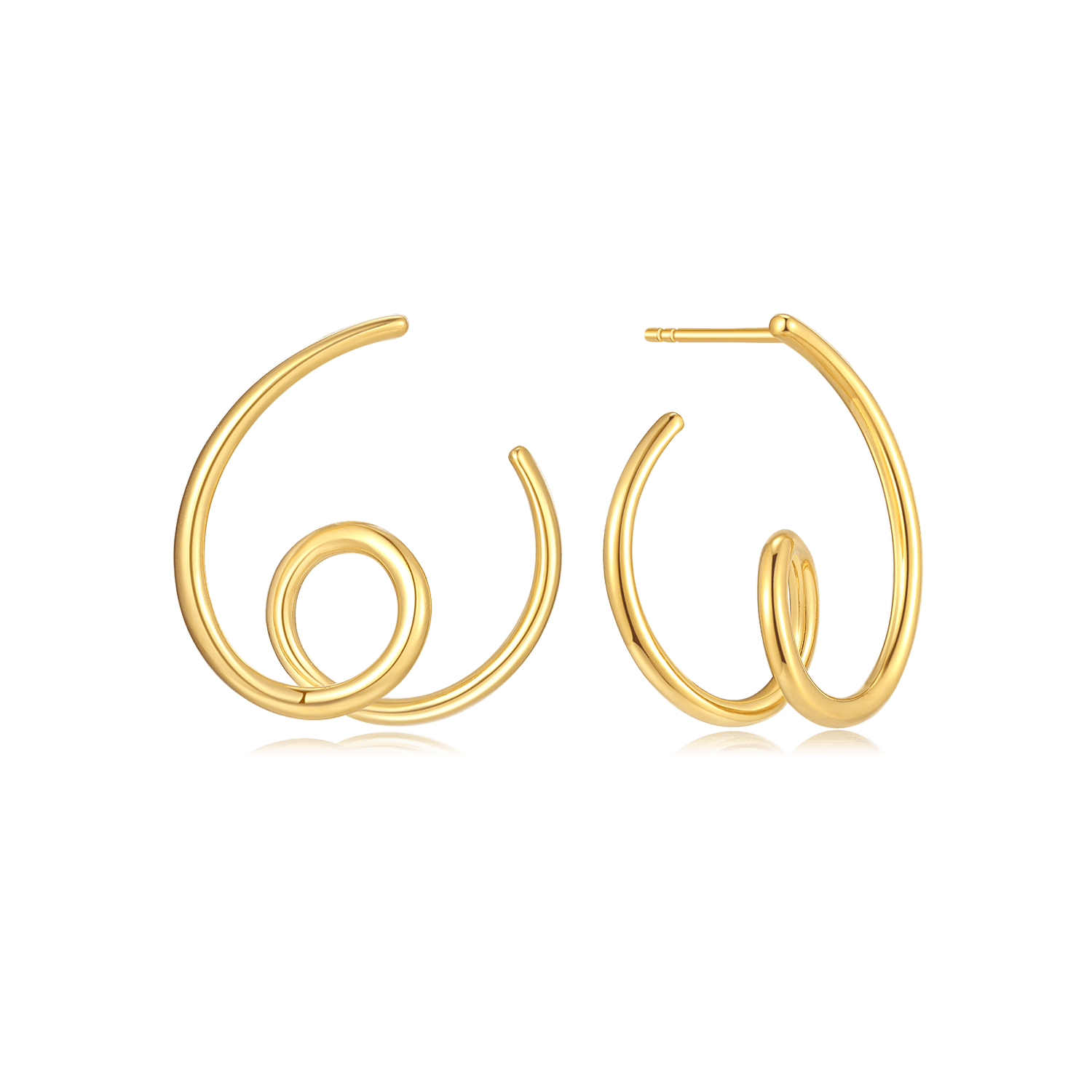 Sølvforgyldt ørestikker F10255976 - Urma.dk