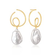 Sølvforgyldt ørestikker F10255980 - Urma.dk