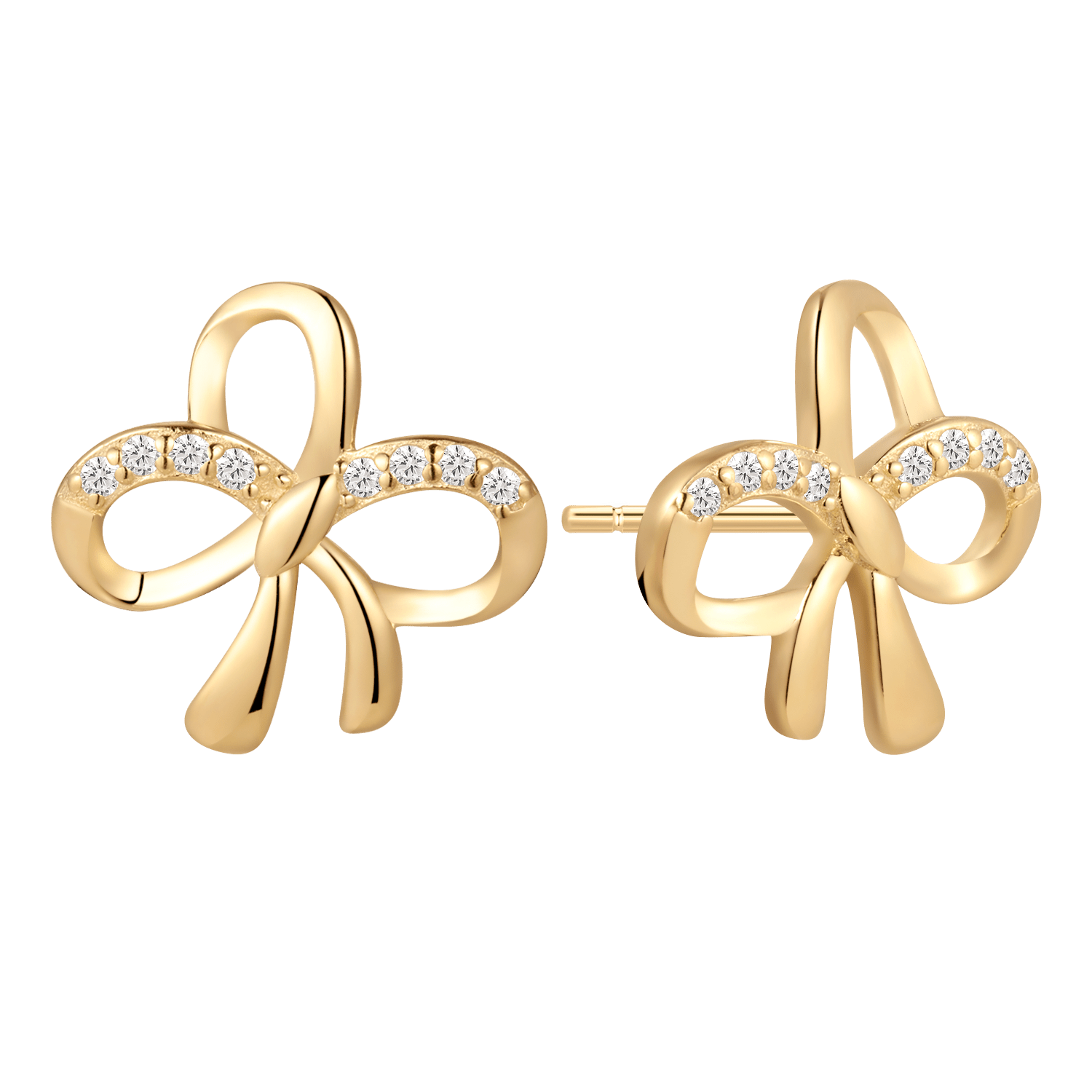 Sølvforgyldt ørestikker F10262009 - Urma.dk