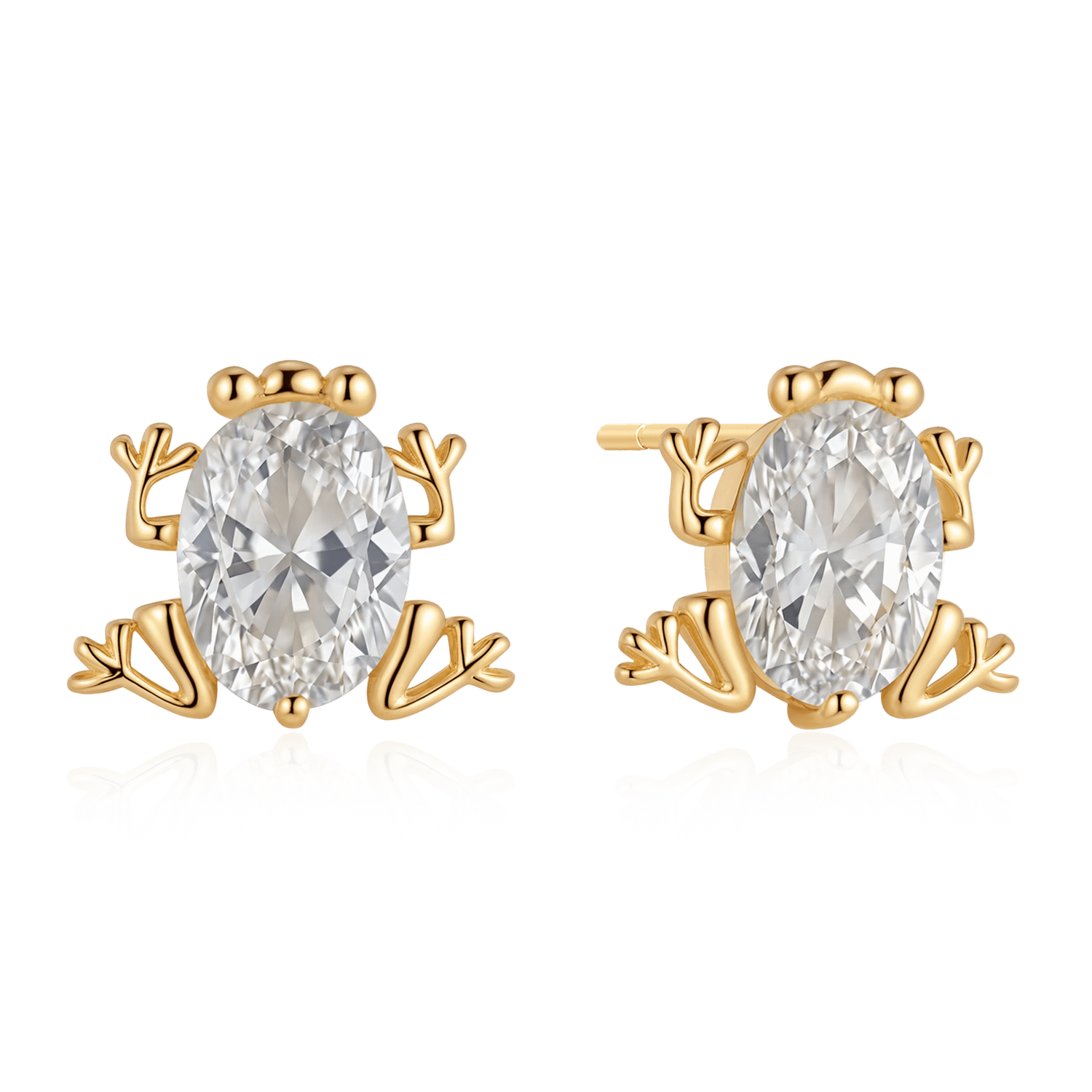 Sølvforgyldt ørestikker F10262543 - Urma.dk