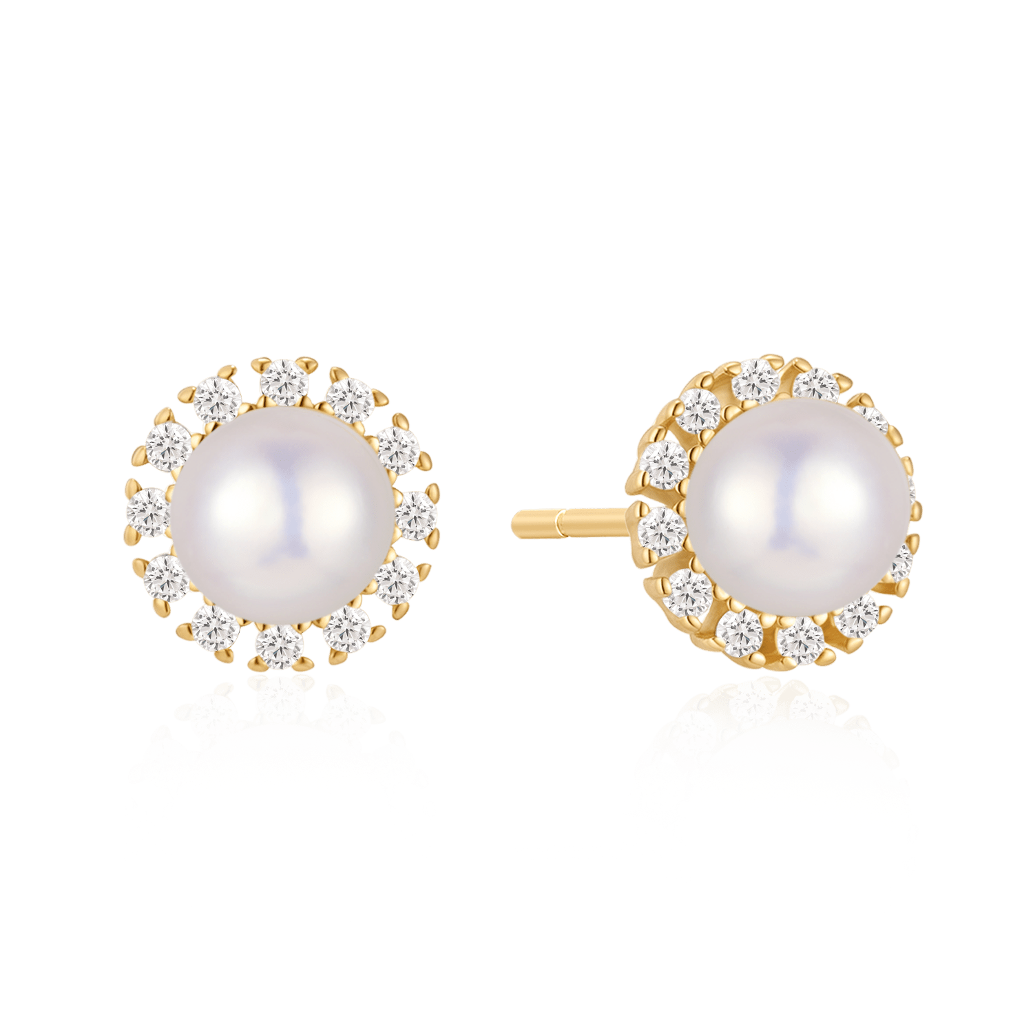 Sølvforgyldt ørestikker F10262553 - Urma.dk