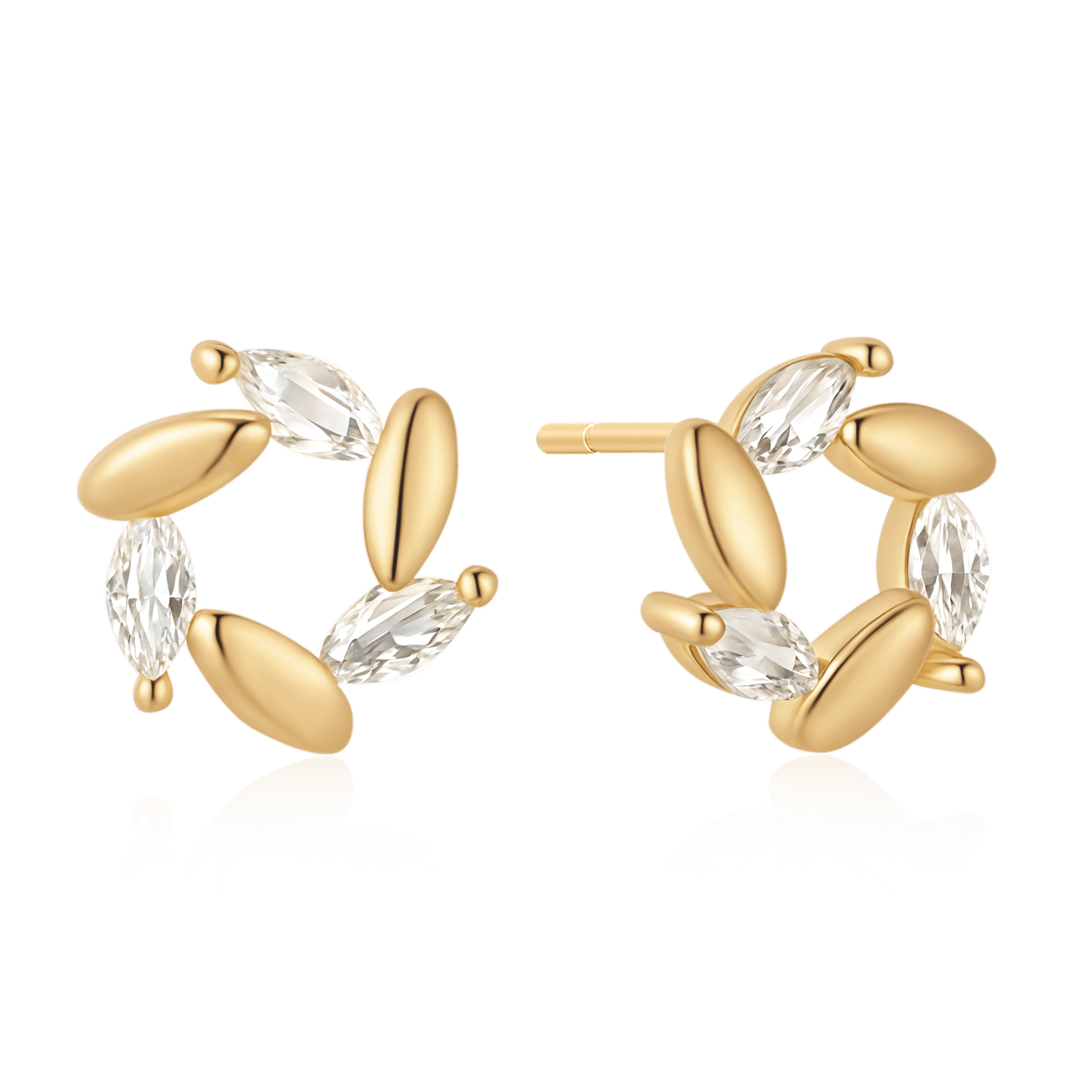 Sølvforgyldt ørestikker F10262559 - Urma.dk