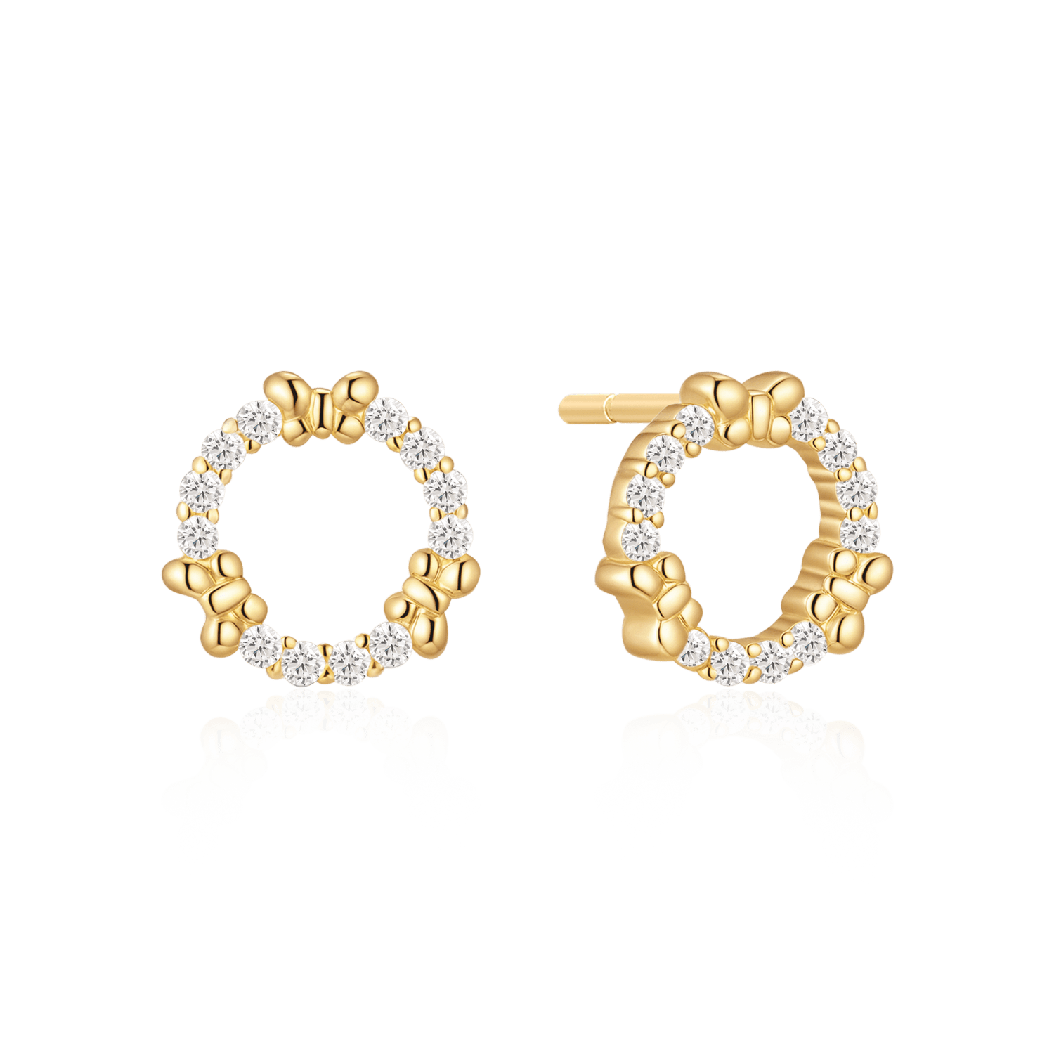 Sølvforgyldt ørestikker F10262663 - Urma.dk