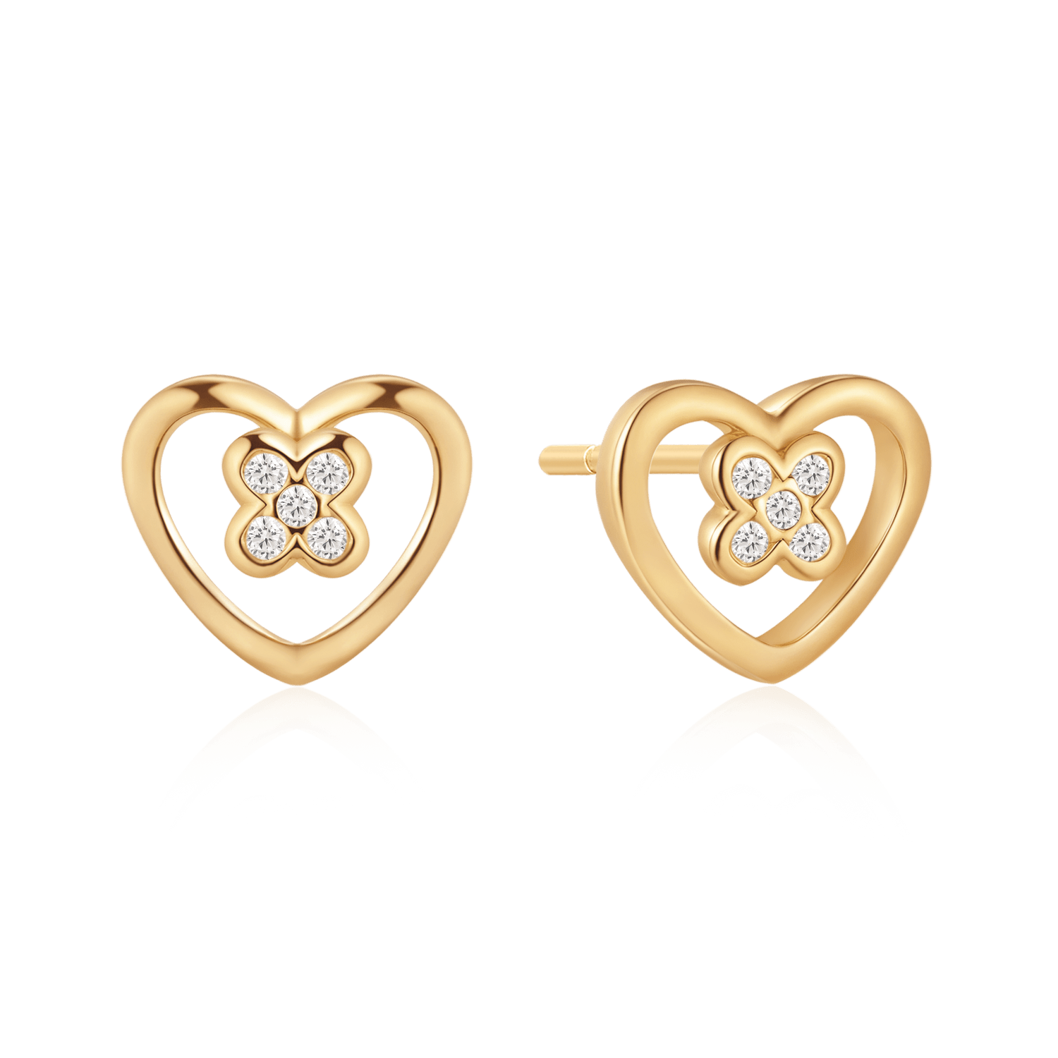 Sølvforgyldt ørestikker F10262669 - Urma.dk