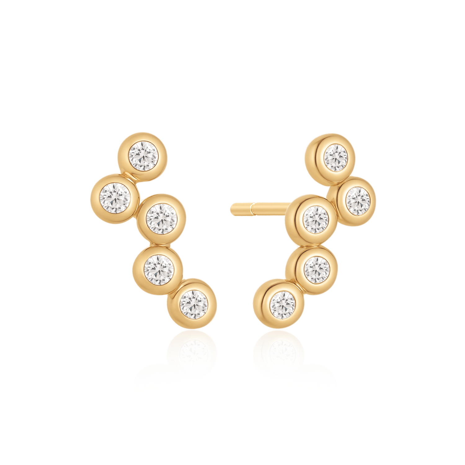 Sølvforgyldt ørestikker F10262770 - Urma.dk