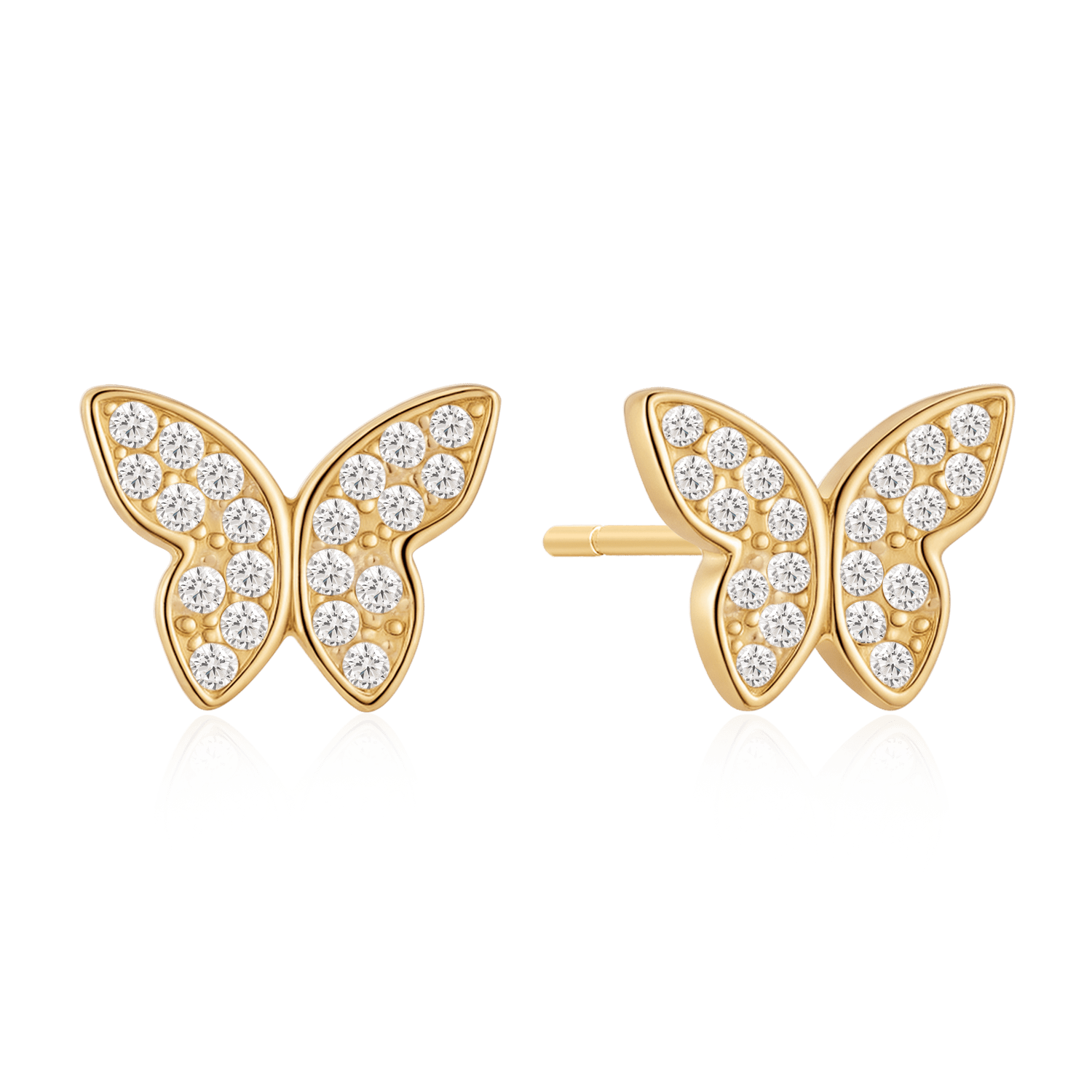 Sølvforgyldt ørestikker F10262771 - Urma.dk