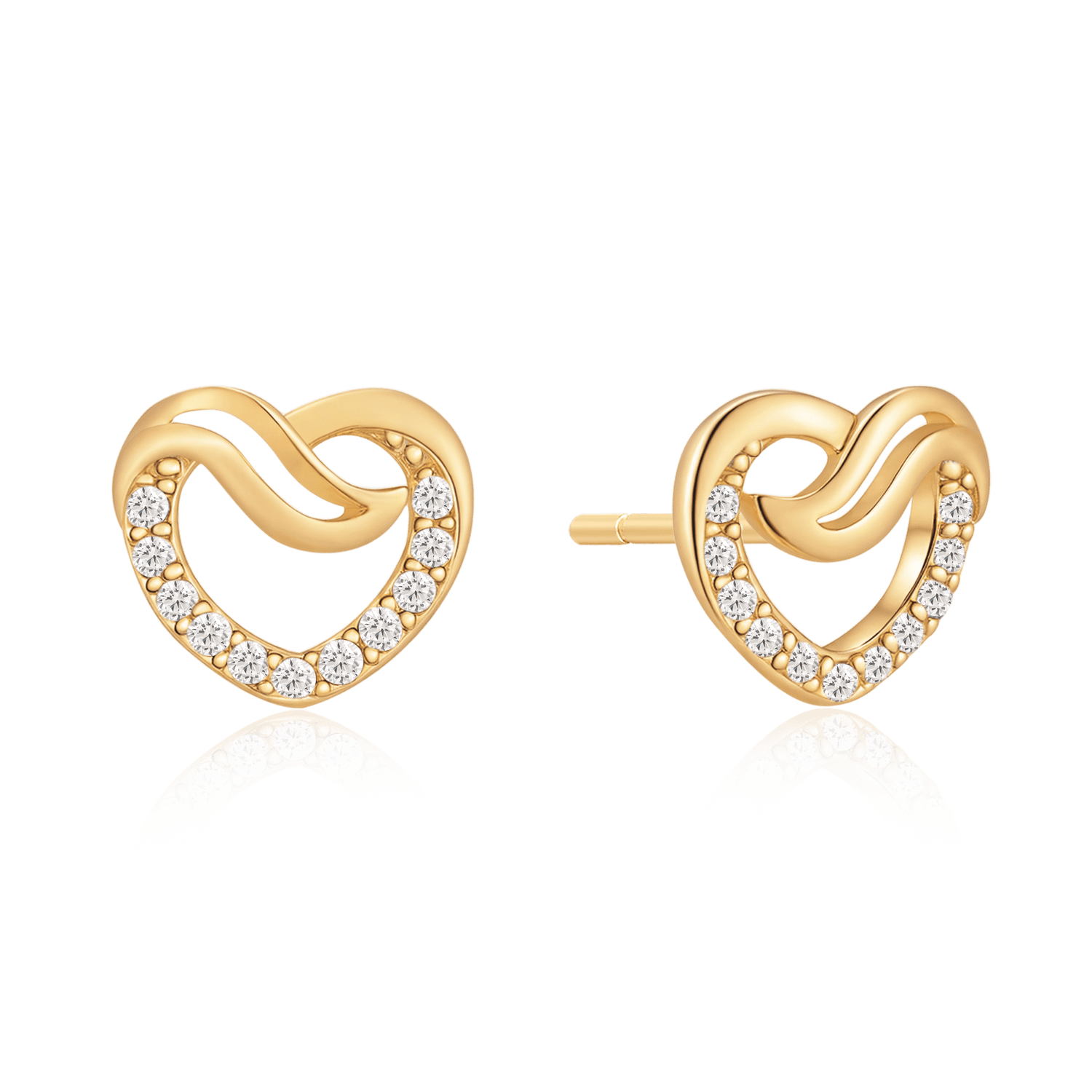 Sølvforgyldt ørestikker F10262774 - Urma.dk