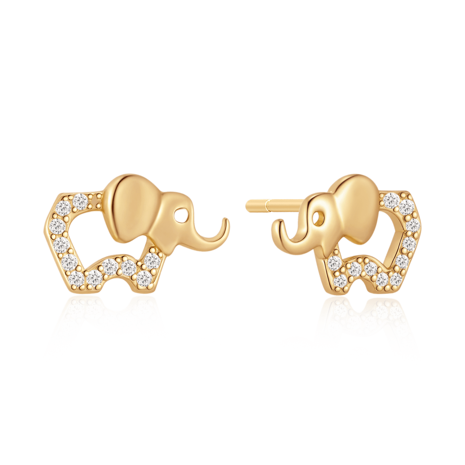 Sølvforgyldt ørestikker F10262775 - Urma.dk