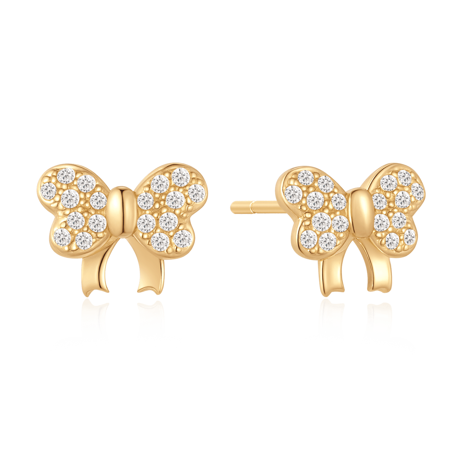 Sølvforgyldt ørestikker F10262778 - Urma.dk