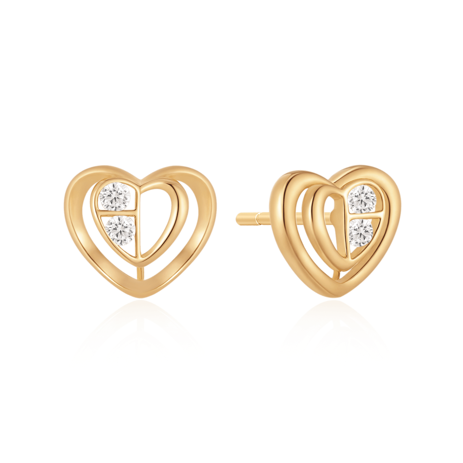 Sølvforgyldt ørestikker F10262880 - Urma.dk