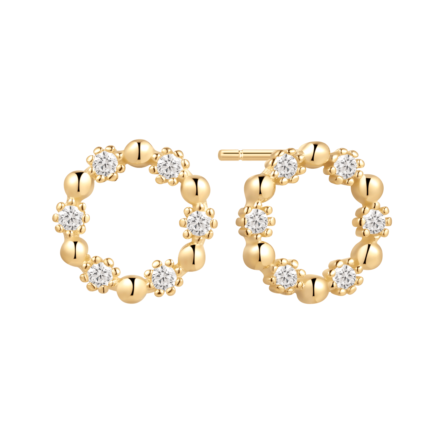 Sølvforgyldt ørestikker F10262888 - Urma.dk