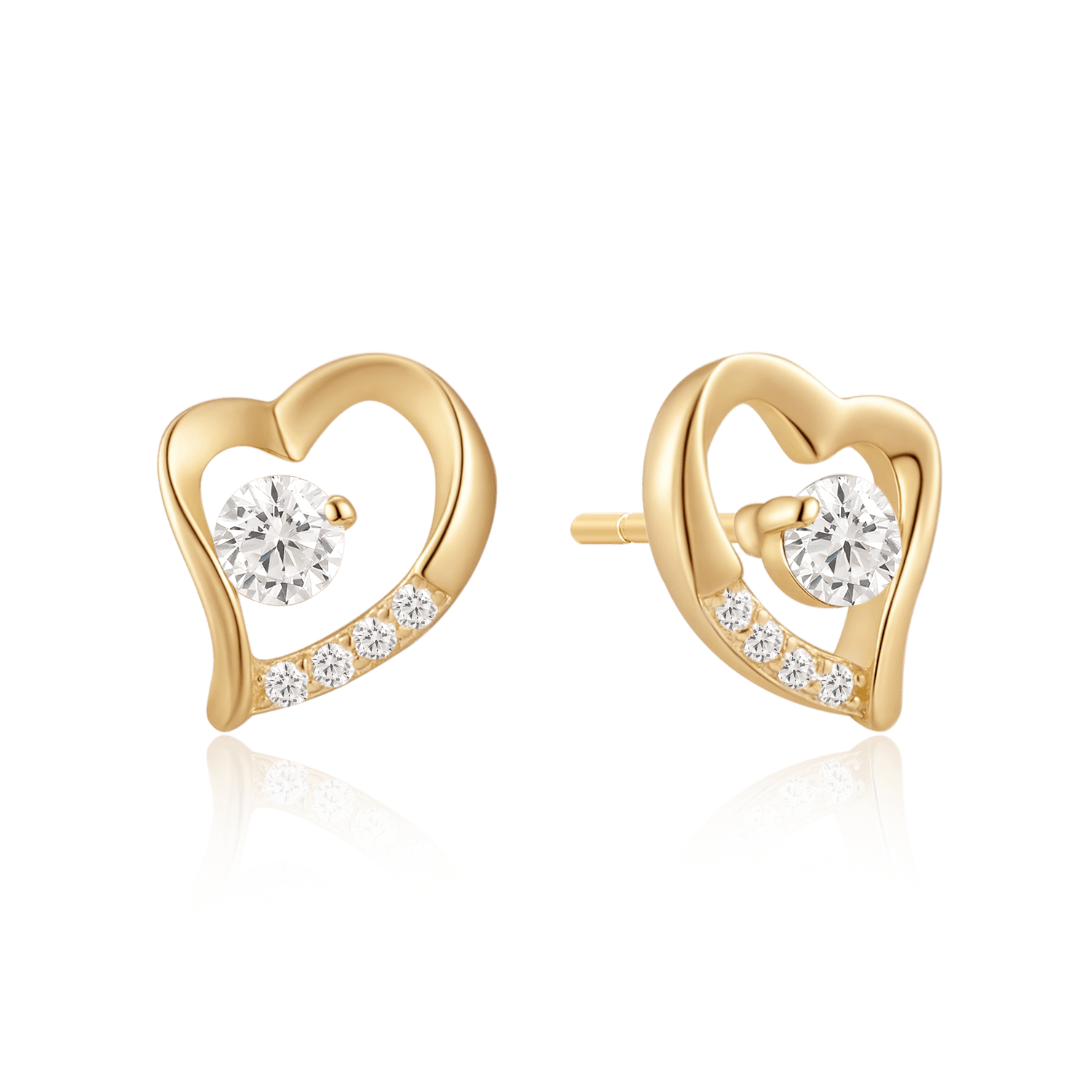 Sølvforgyldt ørestikker F10262999 - Urma.dk