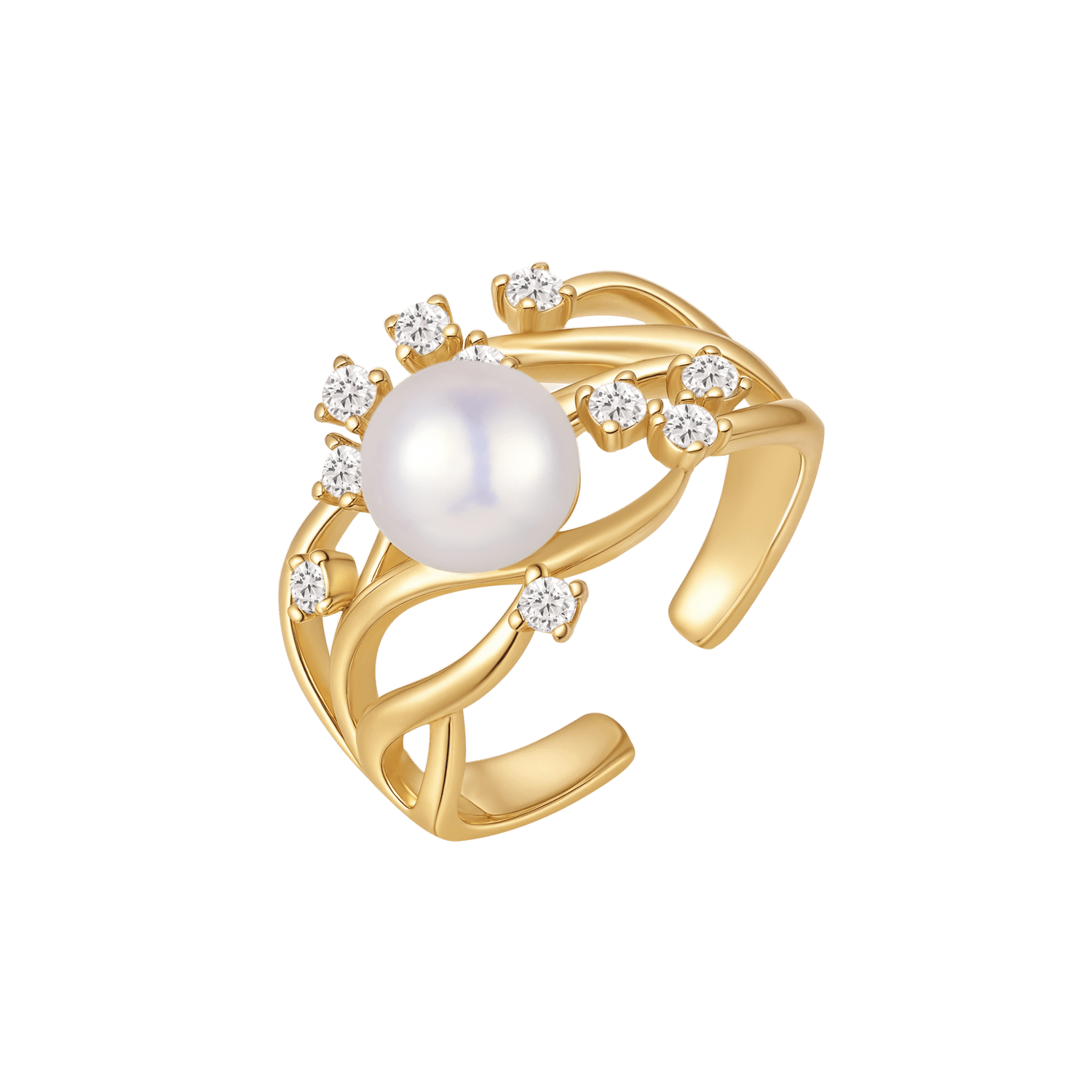 Sølvforgyldt ring F12249312 - Urma.dk