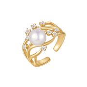Sølvforgyldt ring F12249312 - Urma.dk