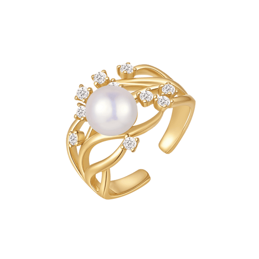 Sølvforgyldt ring F12249312 - Urma.dk