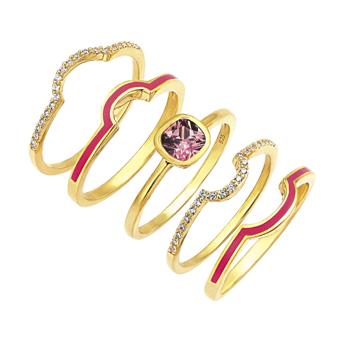 Sølvforgyldt ring F12323972 - Urma.dk