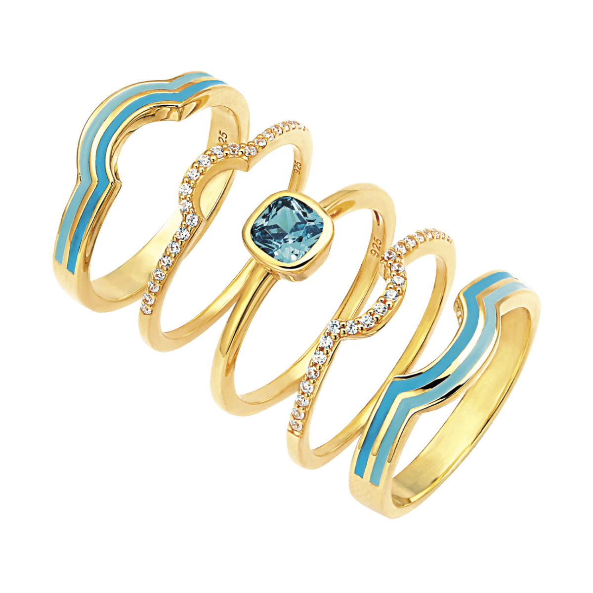 Sølvforgyldt ring F12323973 - Urma.dk