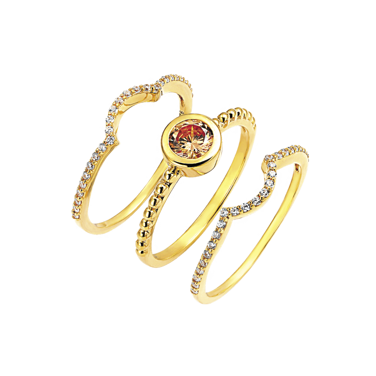 Sølvforgyldt ring F12323975 - Urma.dk