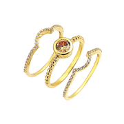 Sølvforgyldt ring F12323975 - Urma.dk