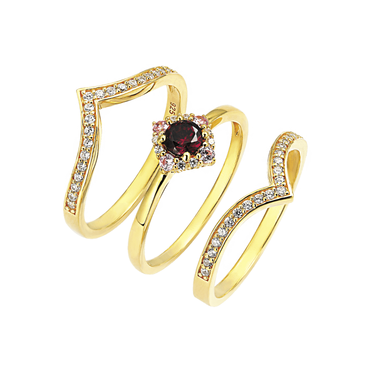 Sølvforgyldt ring F12323976 - Urma.dk