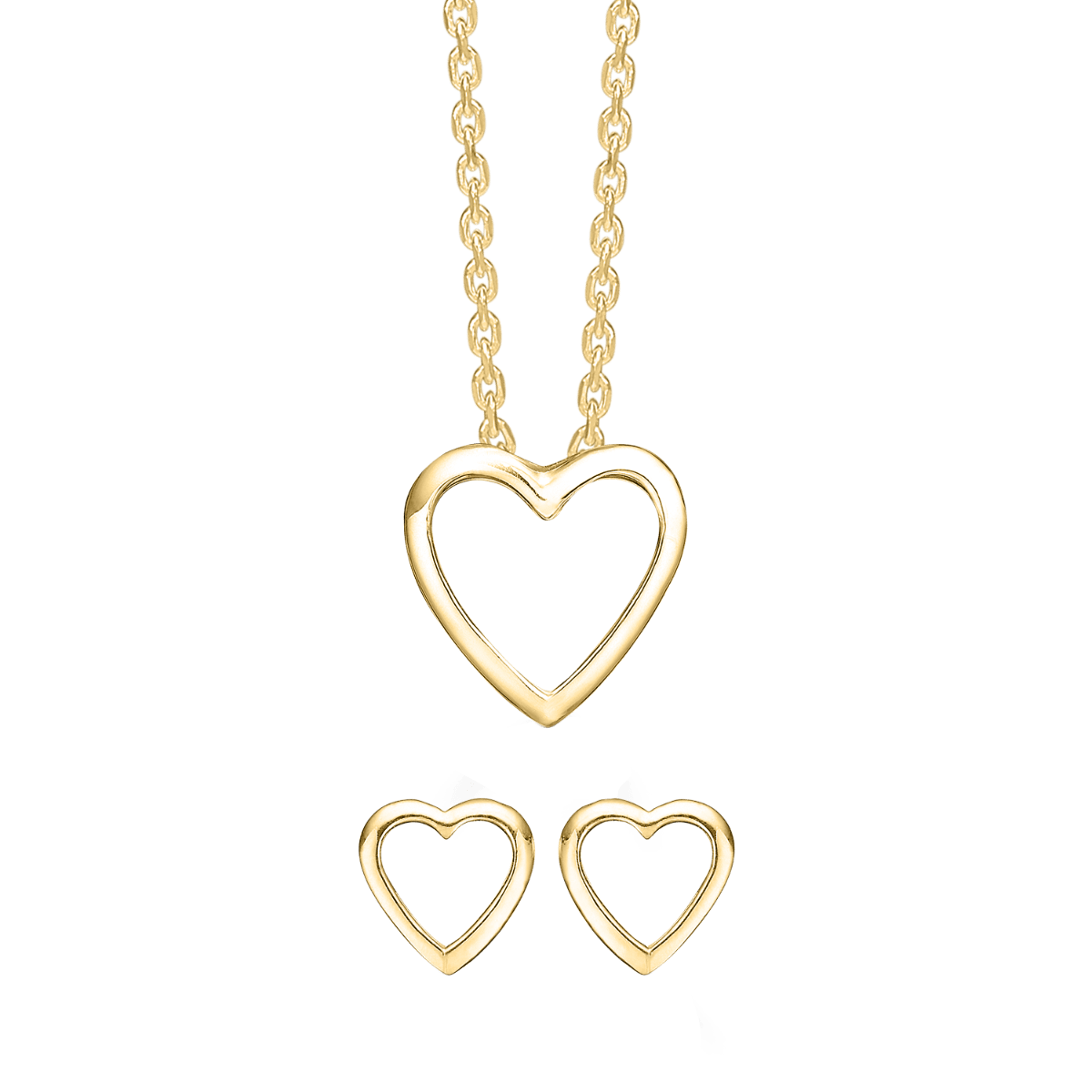 Sølvforgyldt smykkesæt FS148464 - Urma.dk