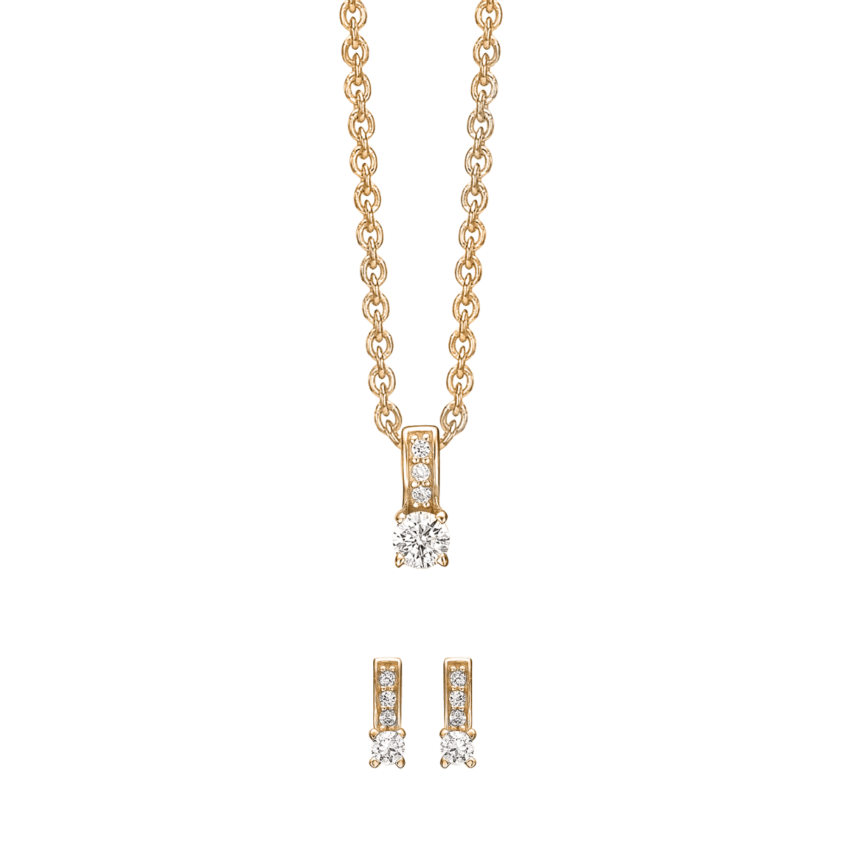 Sølvforgyldt smykkesæt FS223624 - Urma.dk