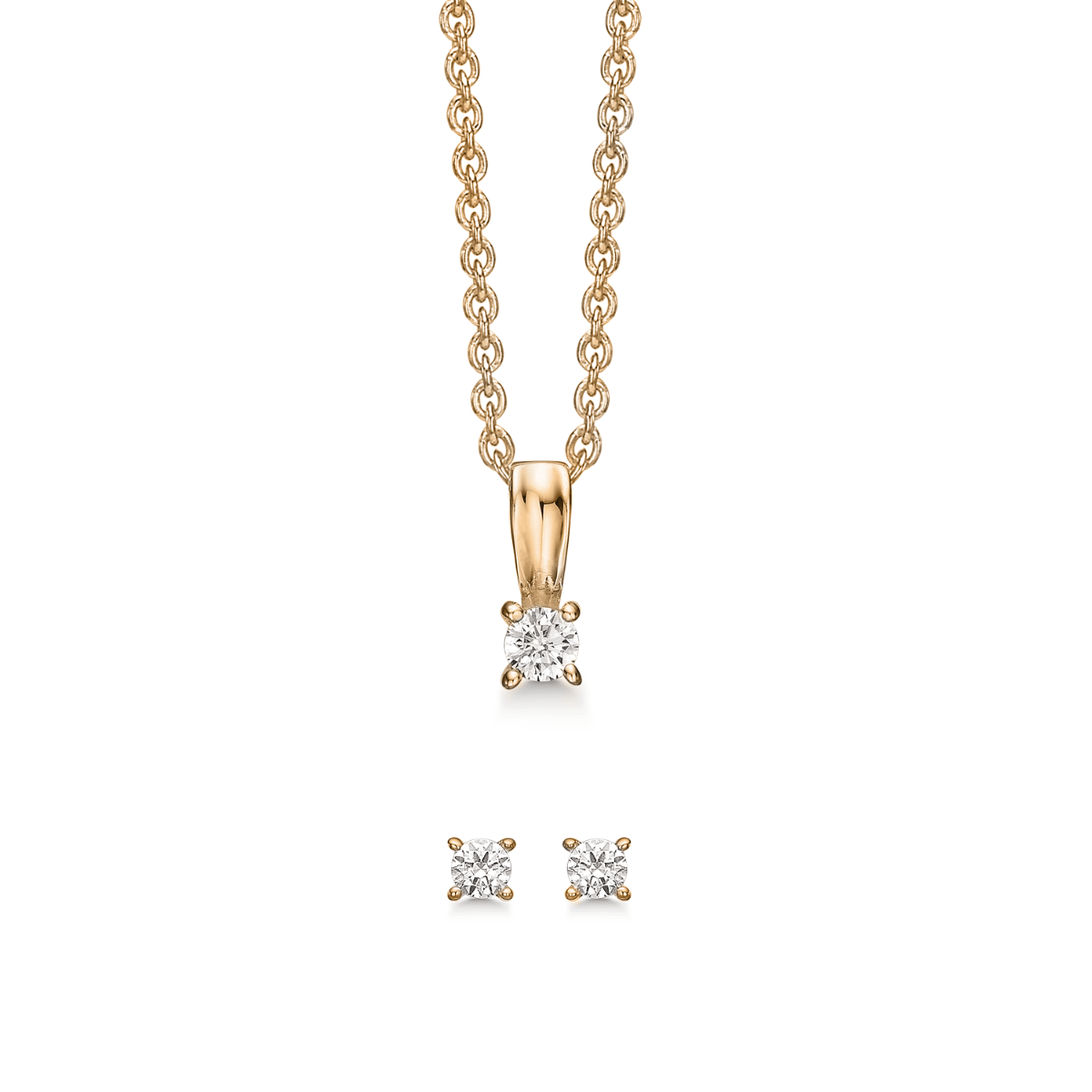 Sølvforgyldt smykkesæt FS223625 - Urma.dk