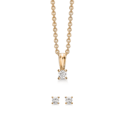 Sølvforgyldt smykkesæt FS223625 - Urma.dk