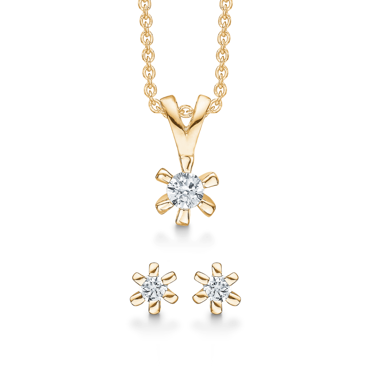 Sølvforgyldt smykkesæt FS239024 - Urma.dk