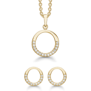 Sølvforgyldt smykkesæt FS239050 - Urma.dk