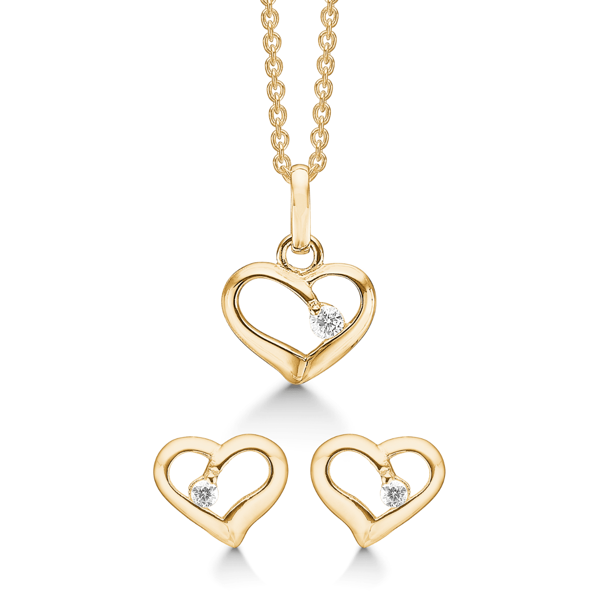 Sølvforgyldt smykkesæt FS239068 - Urma.dk